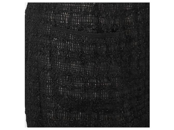 Timeless Falda de tweed y malla Chanel Negro - vista 11