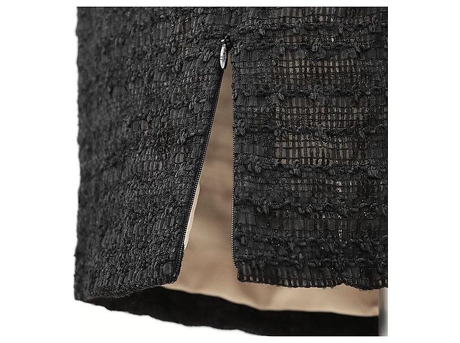 Timeless Falda de tweed y malla Chanel Negro - vista 5