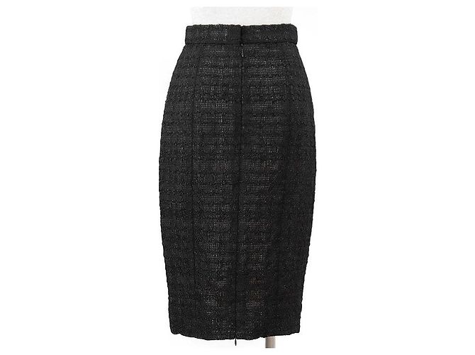 Timeless Falda de tweed y malla Chanel Negro - vista 6