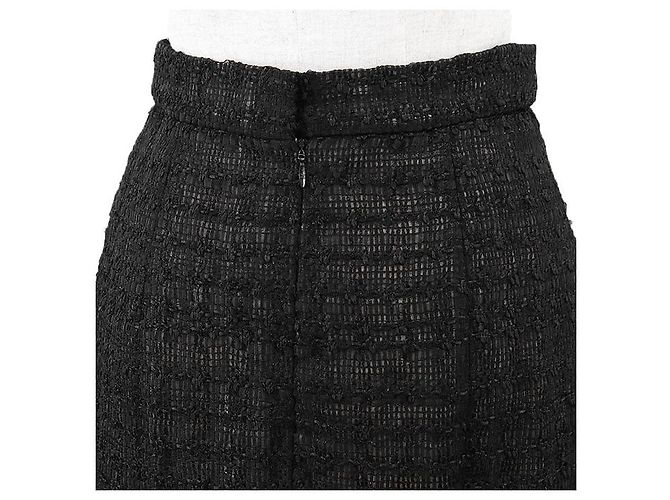 Timeless Falda de tweed y malla Chanel Negro - vista 7