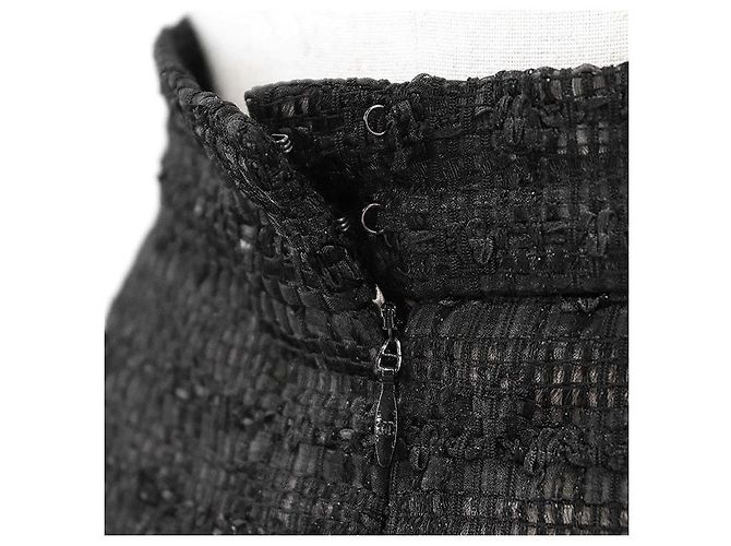 Timeless Falda de tweed y malla Chanel Negro - vista 8