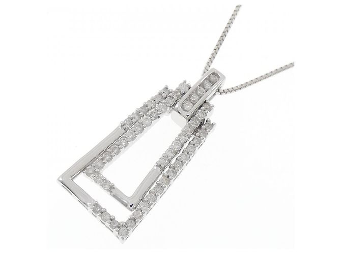 Autre Marque Collana in oro bianco Au750 e diamanti Argento - vista 3