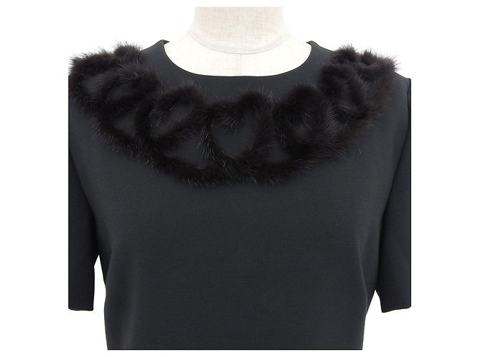 Vestido de visón Fendi Negro - vista 3