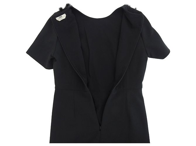 Vestido de visón Fendi Negro - vista 4