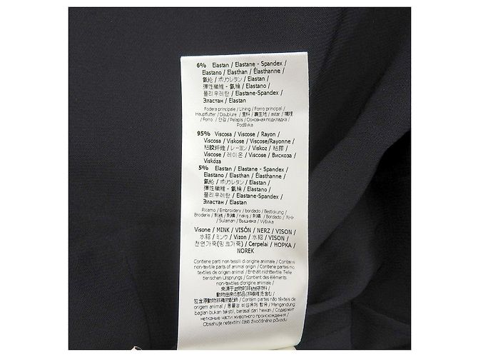 Vestido de visón Fendi Negro - vista 7