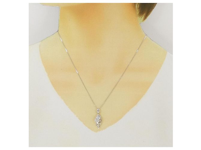 Autre Marque Collana in oro bianco Au750 e diamanti Argento - vista 6