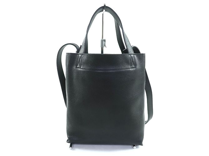 Apc A.P.C. Schultertasche aus schwarzem Leder - Ansicht 2