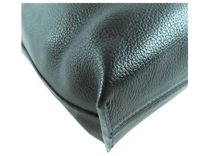 Apc A.P.C. Schultertasche aus schwarzem Leder - Ansicht 6