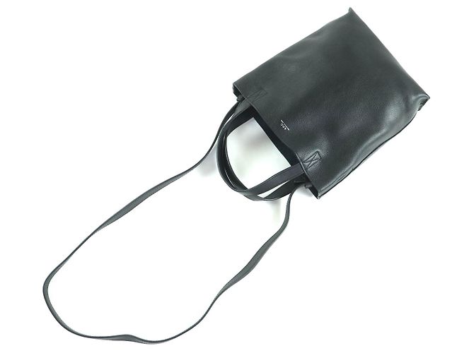 Apc A.P.C. Schultertasche aus schwarzem Leder - Ansicht 8