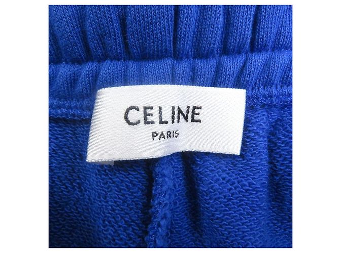 Céline Pantalones de chándal de algodón con estampado de logo Celine Azul - vista 6