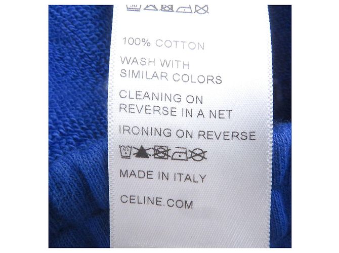 Céline Pantalones de chándal de algodón con estampado de logo Celine Azul - vista 9