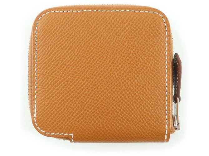 Monedero Hermès Azap Compact Mini en piel Epsom Dorado - vista 3