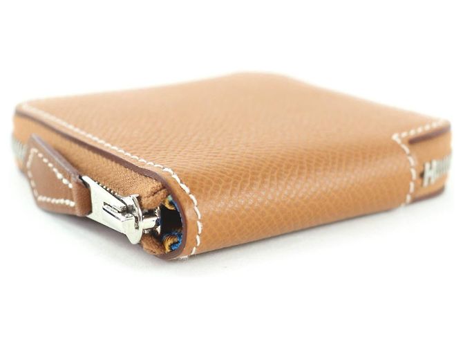 Monedero Hermès Azap Compact Mini en piel Epsom Dorado - vista 4