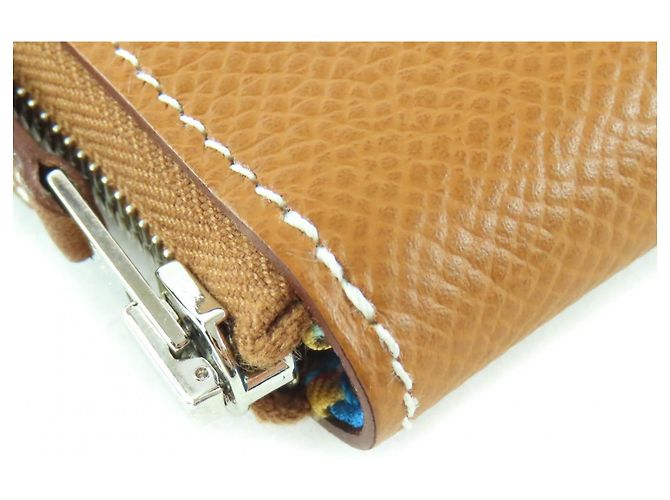 Monedero Hermès Azap Compact Mini en piel Epsom Dorado - vista 6