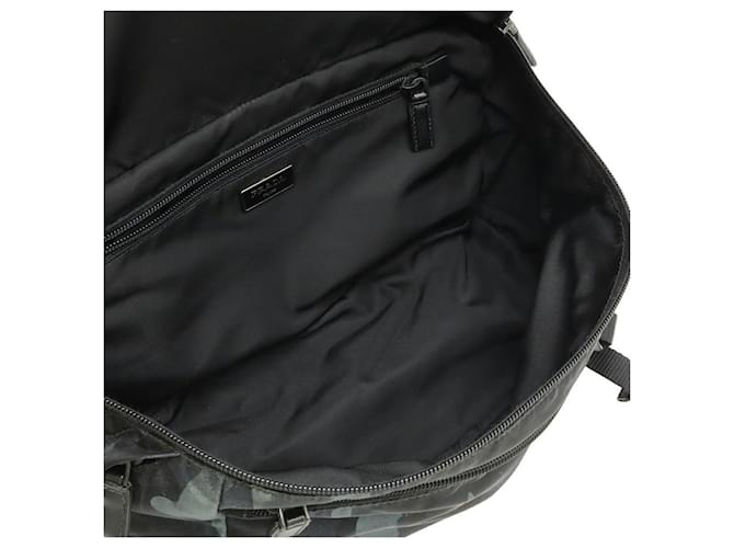 Borsa a tracolla in nylon e pelle Prada 2VH991 Blu - vista 9