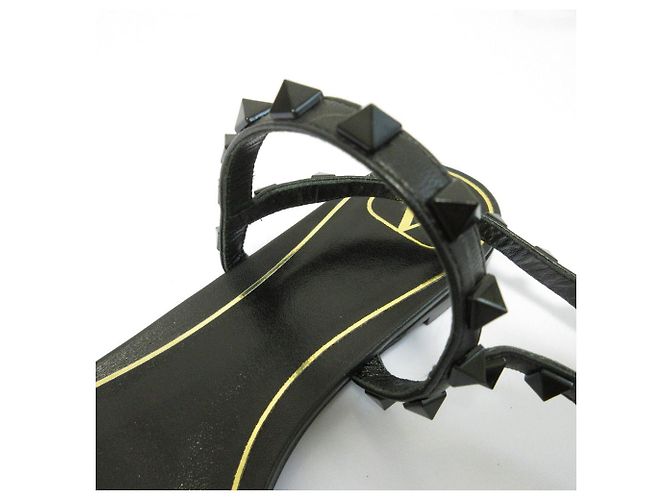 Sandali in pelle Valentino Garavani Rockstud Nero - vista 7