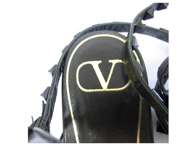 Sandali in pelle Valentino Garavani Rockstud Nero - vista 8