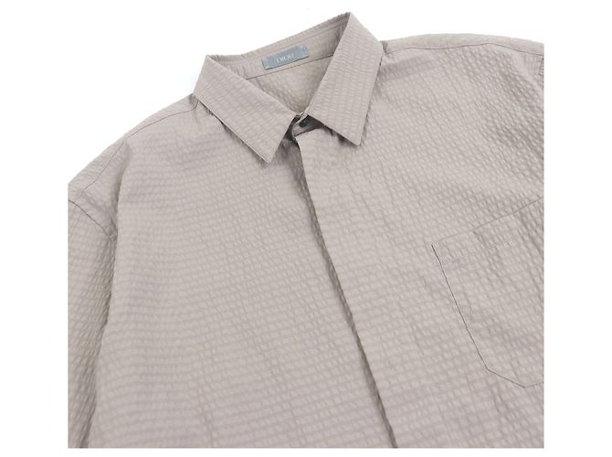 Dior Kurzarmhemd aus Stoff mit Karomuster Beige - Ansicht 2