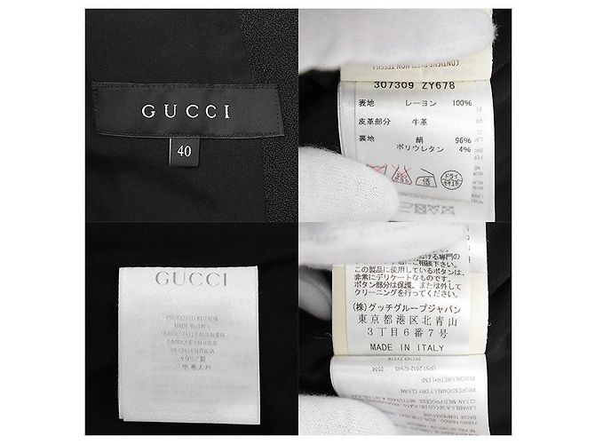 Chaqueta de rayón Gucci Negro - vista 10