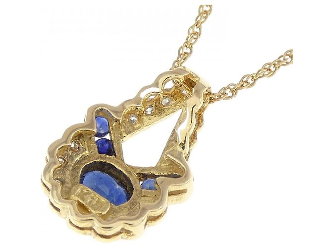 Autre Marque Collana in zaffiri e diamanti Au750 D'oro - vista 4