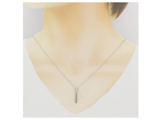 Autre Marque Collana in oro bianco Au750 e diamanti Argento - vista 6