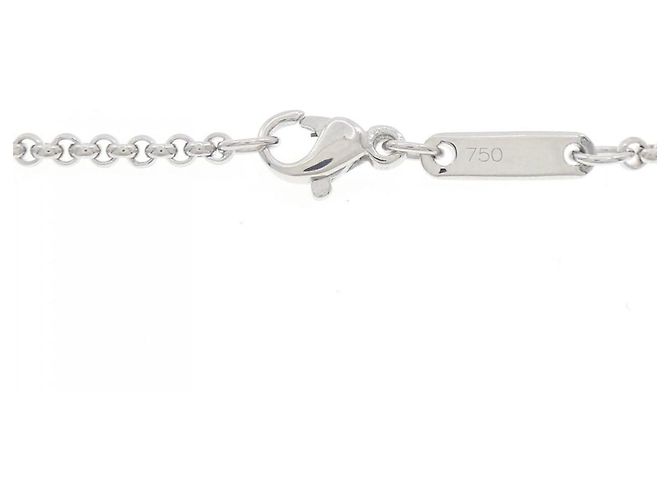 Chopard Dolphin 750 Weißgold Saphir Diamant Halskette Silber - Ansicht 5