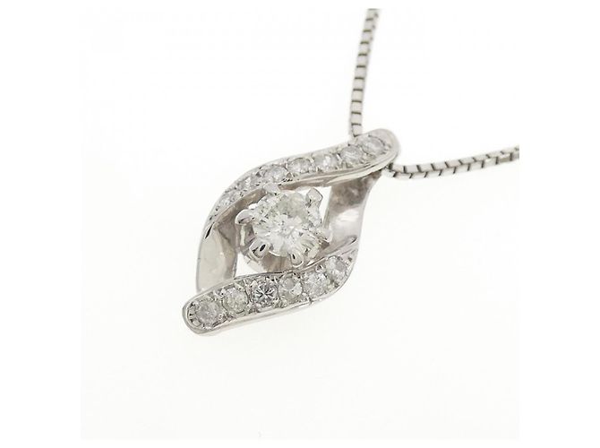 Autre Marque Collana di Diamanti PT900 PT850 Argento - vista 3