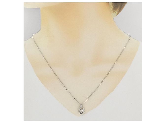 Autre Marque Collana di Diamanti PT900 PT850 Argento - vista 6