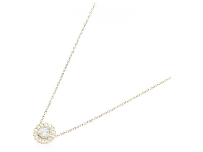 Collana Tiffany & Co. Enchant Round 18K Pink Gold Platinum Diamond D'oro - vista 2
