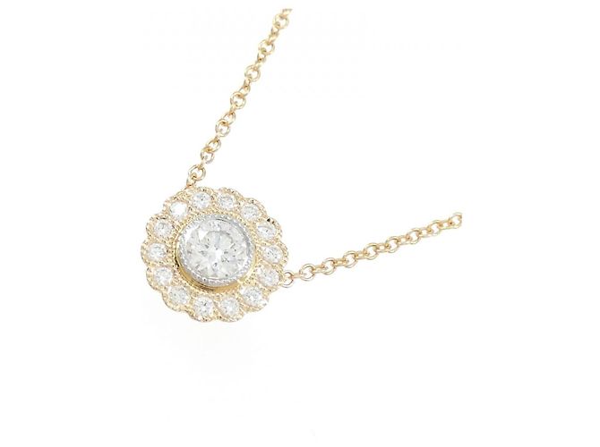 Collana Tiffany & Co. Enchant Round 18K Pink Gold Platinum Diamond D'oro - vista 3