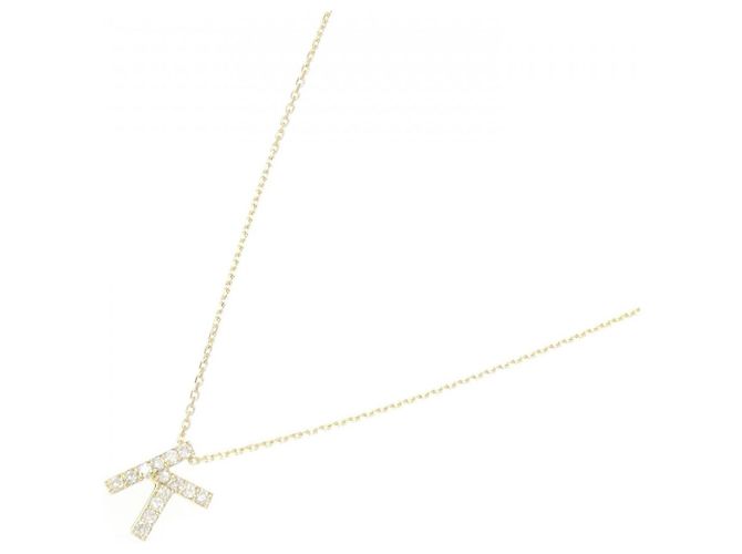 Autre Marque Au750 Diamant Initial K Halskette Golden - Ansicht 2