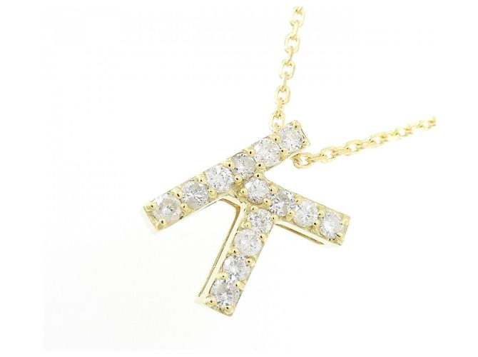 Autre Marque Au750 Diamant Initial K Halskette Golden - Ansicht 3