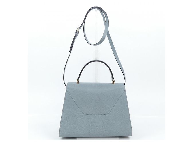 Borsa in pelle di vitello morbida Valextra Blu - vista 3