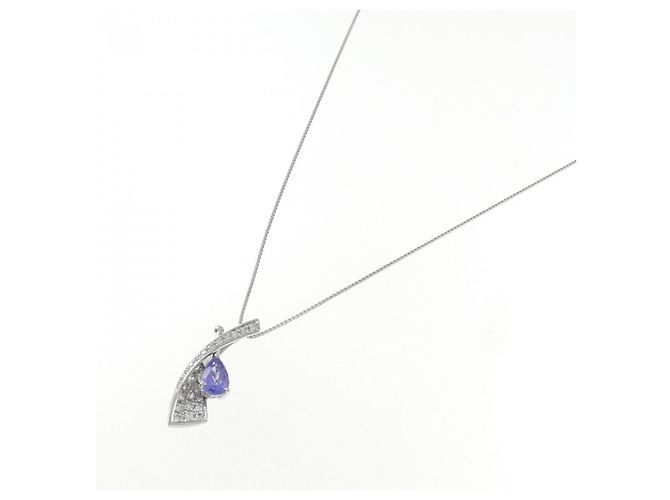 Autre Marque Collana in Tanzanite e Diamanti Pt900 Pt850 Porpora - vista 2