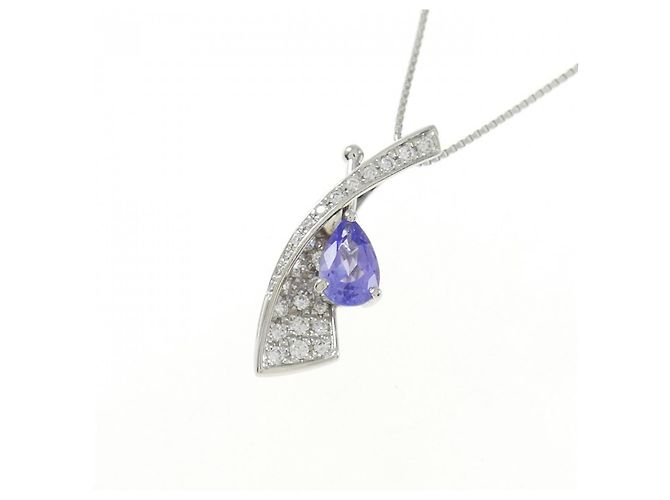 Autre Marque Collana in Tanzanite e Diamanti Pt900 Pt850 Porpora - vista 3