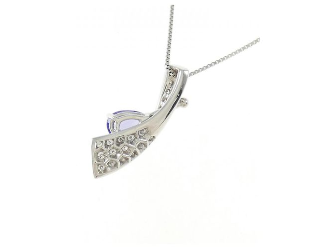 Autre Marque Collana in Tanzanite e Diamanti Pt900 Pt850 Porpora - vista 4