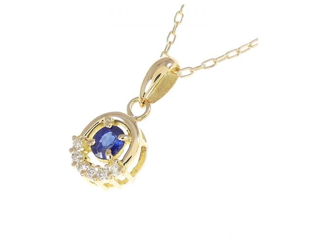 Autre Marque Collana in zaffiri e diamanti Au750 D'oro - vista 3