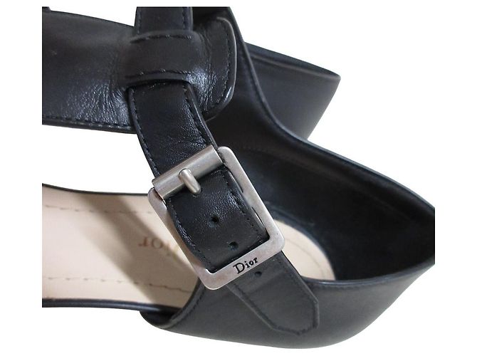 Sandali in pelle Christian Dior SAUVAGE Nero - vista 8
