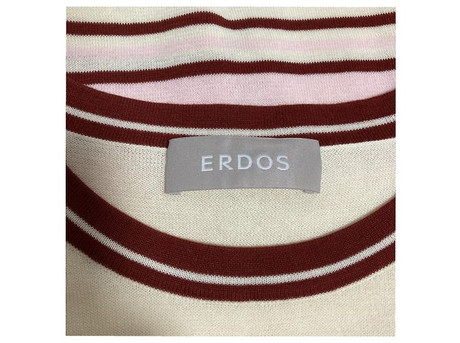 Autre Marque Top de punto de algodón Erdos Beige Blanco roto - vista 4