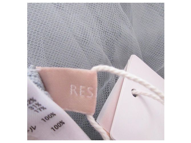 Autre Marque Top de malha RESEXXY com ombro de fora e detalhe de encaixe Azul - vista 6