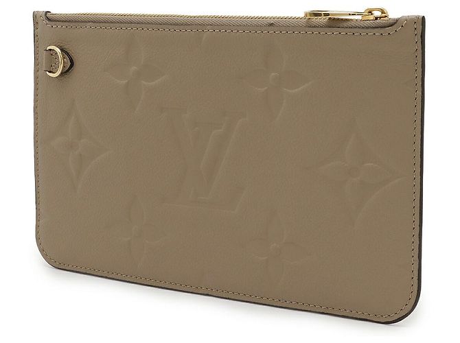 Pochette Louis Vuitton Neverfull Monogram Empreinte Beige Grigio - vista 2