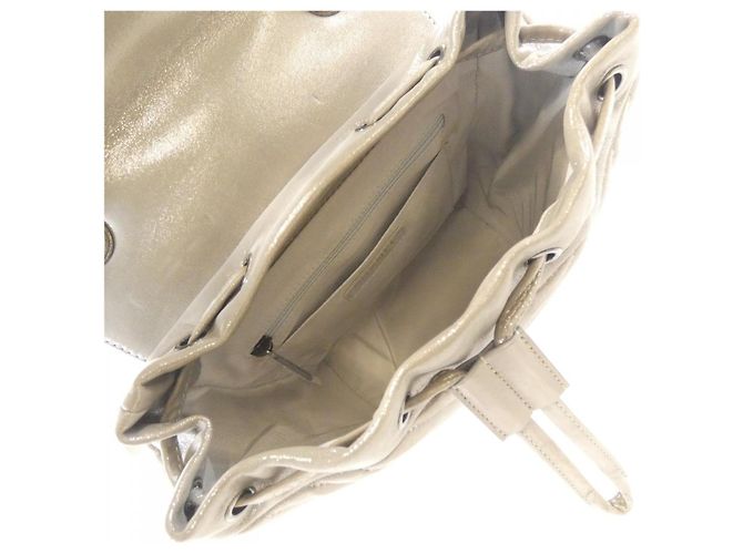 Timeless Chanel Metallic-Kalbsleder-Rucksack Silber - Ansicht 7