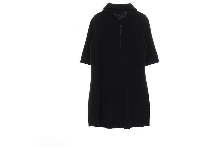 Timeless Vestido de algodón con botón de perla Chanel Coco Mark Negro - vista 2