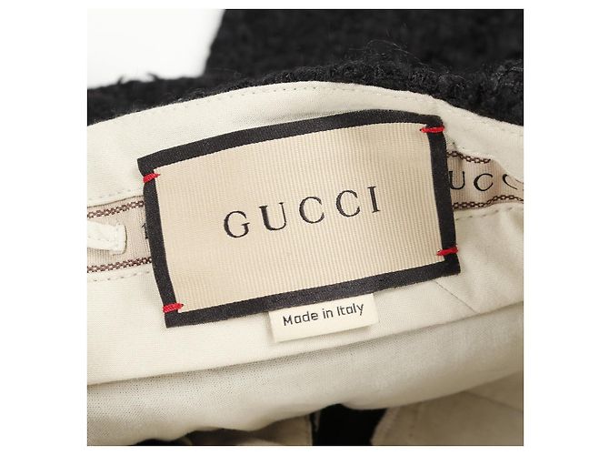 Pantalones cortos de lana tweed Gucci Negro - vista 3