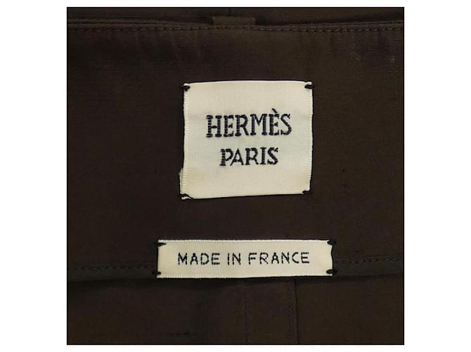 Hermès Falda de lana Hermes Castaño - vista 4