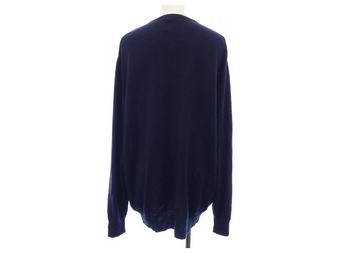 Autre Marque Loro Piana Superlight Rundhalspullover 100% Baby Cashmere Blau Marineblau - Ansicht 2