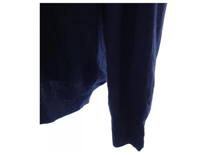 Autre Marque Loro Piana Superlight Rundhalspullover 100% Baby Cashmere Blau Marineblau - Ansicht 6