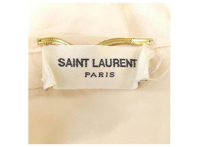 Yves Saint Laurent Top de seda Saint Laurent Beige - vista 4