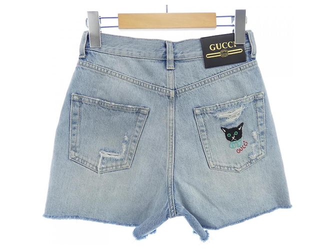 Gucci 638061 XDBPH Shorts Blu - vista 2