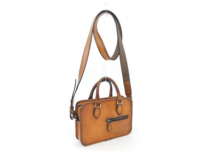 Borsa in pelle Berluti Un Jour Gulliver Scritto Marrone - vista 2